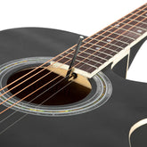 Glarry GT501 40 Inch Cutaway Auditorium Acoustic Guitar Matte Spruce Front Folk - Black